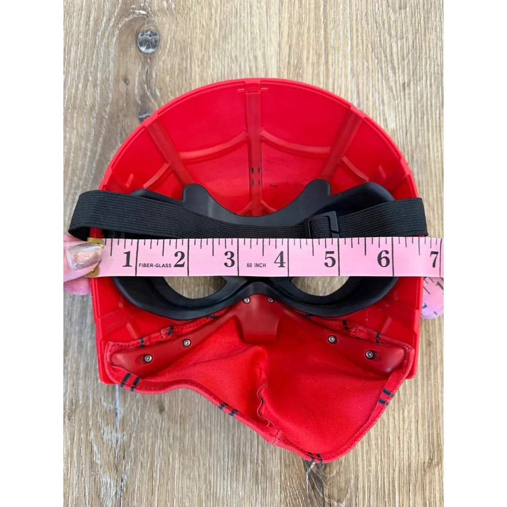 Marvel Spider-Man Gorpcore Costume Mask Kids OS Red Black Webbed Adjustable